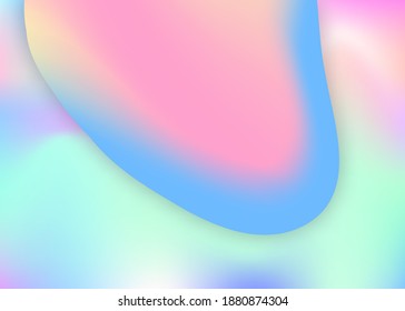 Forma fluida. Fondo holográfico en 3d con moderna combinación de moda. Malla gradiente vívida. Libro arcoiris, presentación. Fondo de forma fluida con elementos dinámicos líquidos.