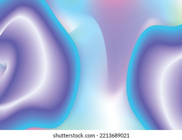 Forma fluida. Fondo holográfico en 3d con moderna combinación de moda. Banner minimalista, marco de revista. Malla gradiente vívida. Fondo de forma fluida con elementos dinámicos líquidos.