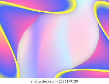Forma fluida. Fondo holográfico en 3d con moderna combinación de moda. Banner creativo, diseño de certificado. Malla gradiente vívida. Fondo de forma fluida con elementos dinámicos líquidos.