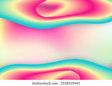 Fluid shape. Magic flyer, banner layout. Vivid gradient mesh. Holographic 3d backdrop with modern trendy blend. Fluid shape background with liquid dynamic elements.