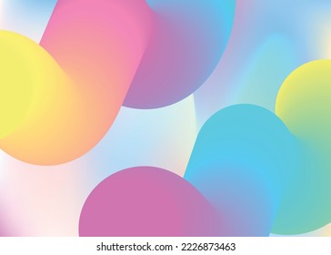 Forma fluida. Libro minimalista, marco de volante. Fondo holográfico en 3d con moderna combinación de moda. Malla gradiente vívida. Fondo de forma fluida con elementos dinámicos líquidos.