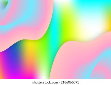 Fluid shape. Minimalist certificate, wallpaper template. Holographic 3d backdrop with modern trendy blend. Vivid gradient mesh. Fluid shape background with liquid dynamic elements.
