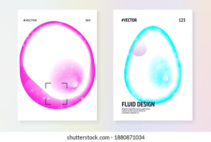 Forma fluida. Gradiente holográfico moderno, desenfoque, malla, mezcla. Diseño digital. Fondo futurista. Holograma colorido en capas. Certificado blando. Forma fluida con elementos dinámicos.