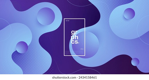Forma fluida sobre fondo colorido púrpura oscuro. Composición abstracta del vector del estilo líquido. Vector Eps10