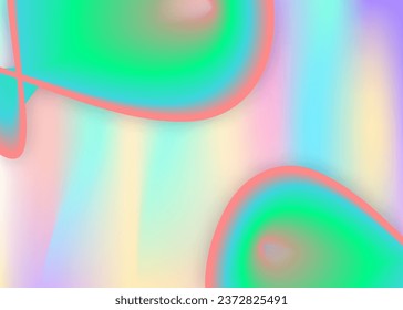 Forma fluida. Volante pop, plantilla de tarjeta. Malla gradiente vívida. Fondo holográfico en 3d con moderna combinación de moda. Fondo de forma fluida con elementos dinámicos líquidos.