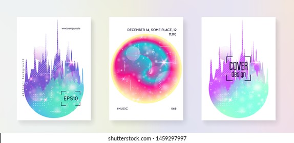 Fluid shape. Psychedelic layered hologram. Soft presentation. Modern holographic gradient, blur, mesh, blend. Vibrant design. Futuristic background. Fluid shape with dynamic elements.