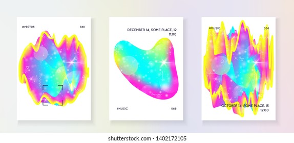 Fluid shape. Rainbow layered hologram. Soft book. Modern holographic gradient, blur, mesh, blend. Molecular magazine. Futuristic background. Fluid shape with dynamic elements.