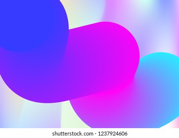 Fluid shape. Rainbow presentation, magazine frame. Holographic 3d backdrop with modern trendy blend. Vivid gradient mesh. Fluid shape background with liquid dynamic elements.
