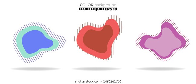 fluid shape vector set. gradient liquid with neon colors. item for the design of a logo, flyer, persentation, gift card,  Poster on wall,  landing page, ,coverbook,  banner, social media posted,