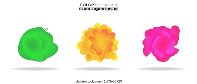 fluid shape vector set. gradient liquid with sunset colors, Template for the design of a logo, flyer, presentation, gift card,  Poster on wall,  landing page, ,coverbook,  baner, social media posted