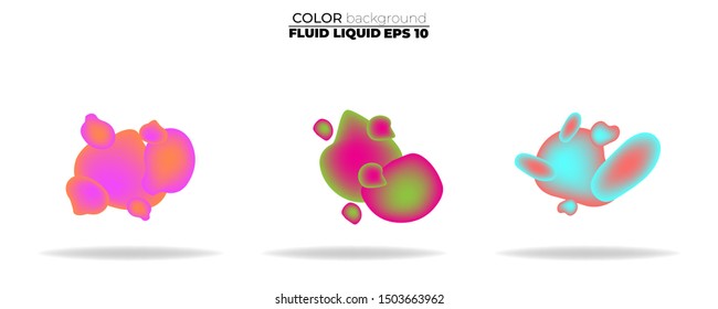 fluid shape vector set. gradient liquid with sunset colors, Template for the design of a logo, flyer, presentation, gift card,  Poster on wall,  landing page, ,coverbook,  baner, social media posted