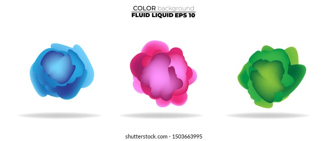 fluid shape vector set. gradient liquid with sunset colors, Template for the design of a logo, flyer, presentation, gift card,  Poster on wall,  landing page, ,coverbook,  baner, social media posted