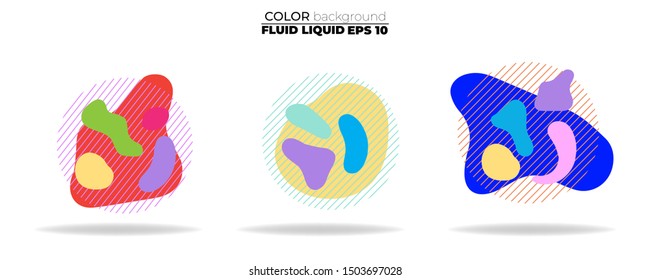 fluid shape vector set. gradient liquid with sunset colors, Template for the design of a logo, flyer, presentation, gift card,  Poster on wall,  landing page, coverbook,  baner, social media posted