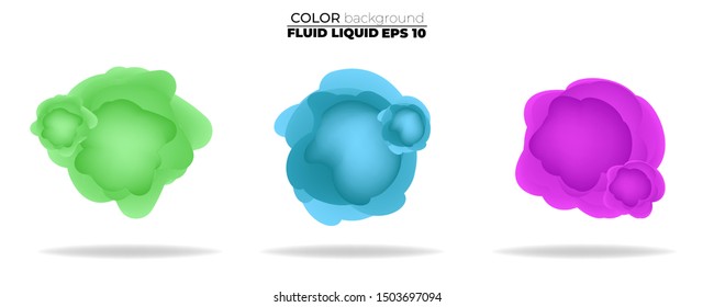 fluid shape vector set. gradient liquid with sunset colors, Template for the design of a logo, flyer, presentation, gift card,  Poster on wall,  landing page, coverbook,  baner, social media posted