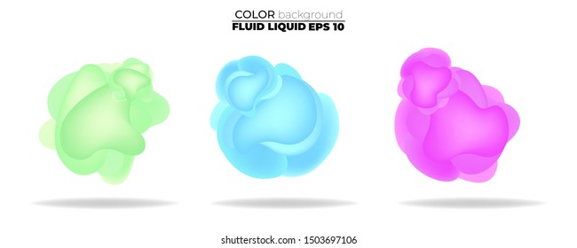fluid shape vector set. gradient liquid with sunset colors, Template for the design of a logo, flyer, presentation, gift card,  Poster on wall,  landing page, coverbook,  baner, social media posted