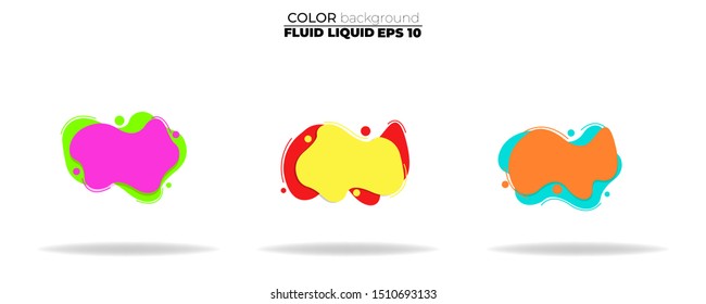 fluid shape vector set. gradient liquid with neon colors, item for the design of a logo, flyer, persentation, gift card,  Poster on wall,  landing page, ,coverbook,  banner, social media posted