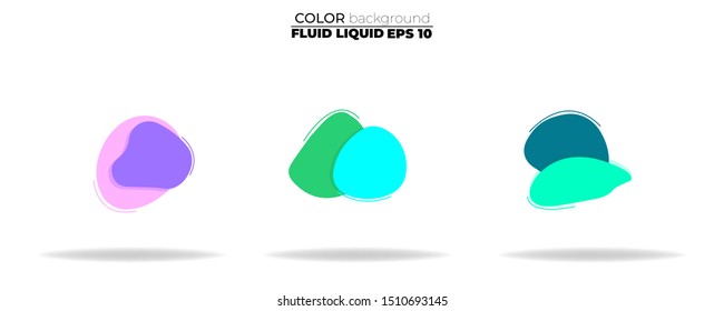 fluid shape vector set. gradient liquid with neon colors, item for the design of a logo, flyer, persentation, gift card,  Poster on wall,  landing page, ,coverbook,  banner, social media posted