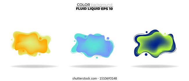 fluid shape vector set. gradient liquid with neon colors, item for the design of a logo, flyer, persentation, gift card,  Poster on wall,  landing page, ,coverbook,  banner, social media posted