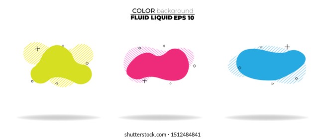 fluid shape vector set. gradient liquid with neon colors, item for the design of a logo, flyer, persentation, gift card,  Poster on wall,  landing page, ,coverbook,  banner, social media posted