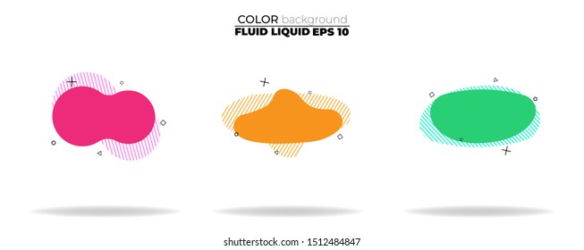 fluid shape vector set. gradient liquid with neon colors, item for the design of a logo, flyer, persentation, gift card,  Poster on wall,  landing page, ,coverbook,  banner, social media posted