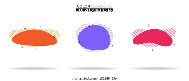 fluid shape vector set. gradient liquid with neon colors, item for the design of a logo, flyer, persentation, gift card,  Poster on wall,  landing page, ,coverbook,  banner, social media posted