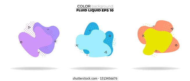 fluid shape vector set. gradient liquid with neon colors, item for the design of a logo, flyer, persentation, gift card,  Poster on wall,  landing page, ,coverbook,  banner, social media posted