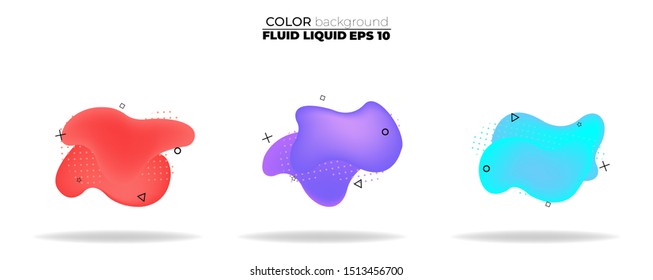 fluid shape vector set. gradient liquid with neon colors, item for the design of a logo, flyer, persentation, gift card,  Poster on wall,  landing page, ,coverbook,  banner, social media posted