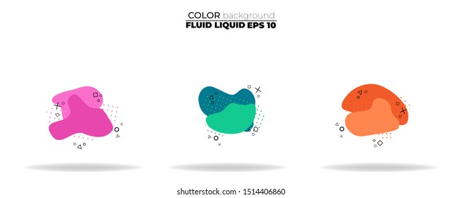 fluid shape vector set. gradient liquid with neon colors, item for the design of a logo, flyer, persentation, gift card,  Poster on wall,  landing page, ,coverbook,  banner, social media posted