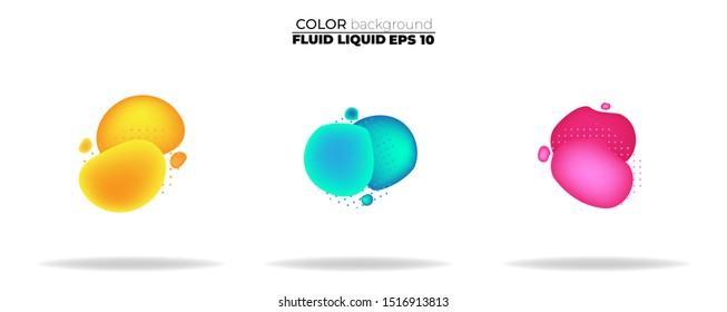 fluid shape vector set. gradient liquid with sunset colors, Template for the design of a logo, flyer, presentation, gift card,  Poster on wall,  landing page, coverbook,  baner, social media posted