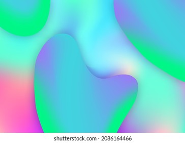 Fluid shape. Vibrant invitation, book frame. Holographic 3d backdrop with modern trendy blend. Vivid gradient mesh. Fluid shape background with liquid dynamic elements.