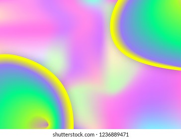 Fluid shape. Vivid gradient mesh. Cool poster, report layout. Holographic 3d backdrop with modern trendy blend. Fluid shape background with liquid dynamic elements.