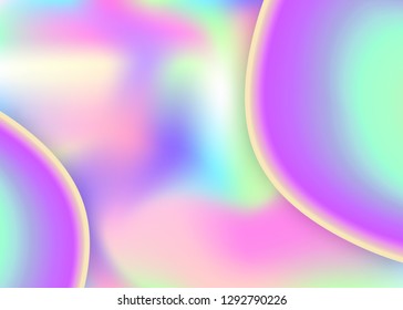 Fluid shape. Vivid gradient mesh. Holographic 3d backdrop with modern trendy blend. Wavy report, card design. Fluid shape background with liquid dynamic elements.