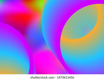 Fluid shape. Vivid gradient mesh. Holographic 3d backdrop with modern trendy blend. Cosmic wallpaper, book composition. Fluid shape background with liquid dynamic elements.