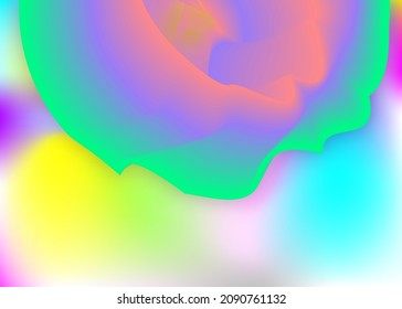 Fluid shape. Vivid gradient mesh. Neon wallpaper, book layout. Holographic 3d backdrop with modern trendy blend. Fluid shape background with liquid dynamic elements.
