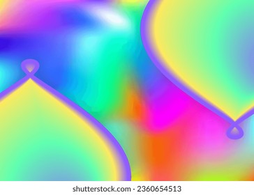 Fluid shape. Vivid gradient mesh. Holographic 3d backdrop with modern trendy blend. Bright cover, banner frame. Fluid shape background with liquid dynamic elements.
