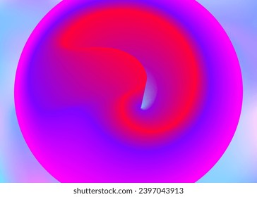 Fluid shape. Vivid gradient mesh. Holographic 3d backdrop with modern trendy blend. Circle invitation, report composition. Fluid shape background with liquid dynamic elements.