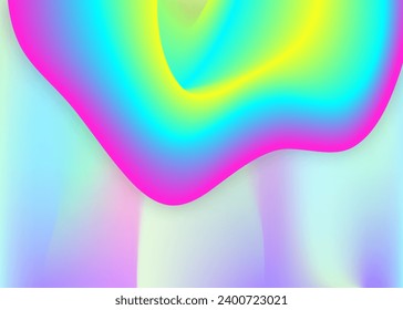 Fluid shape. Vivid gradient mesh. Minimal book, poster layout. Holographic 3d backdrop with modern trendy blend. Fluid shape background with liquid dynamic elements.