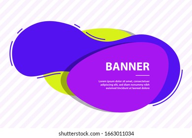 fluid shape wavy liquid for banner or template with free space for text
