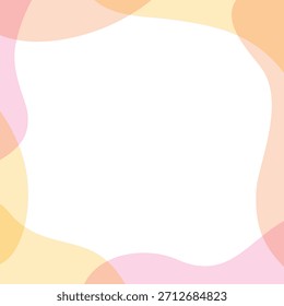 Moldura em forma de fluido com curvas suaves, ilustração vetorial