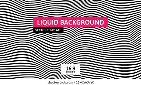 Fluid shaped stripped background. Liquid outline composition. Creating optical illusion .Simple yet beautiful artistic background. Perfect for posters, banners even covers.