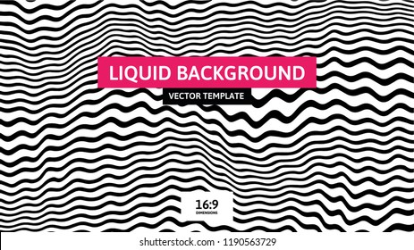 Fluid shaped stripped background. Liquid outline composition. Creating optical illusion .Simple yet beautiful artistic background. Perfect for posters, banners even covers.