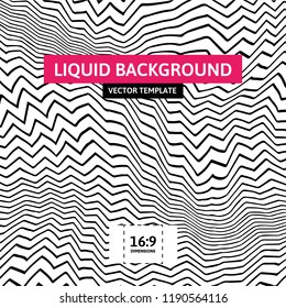 Fluid shaped stripped background. Liquid outline composition. Creating optical illusion .Simple yet beautiful artistic background. Perfect for posters, banners even covers.