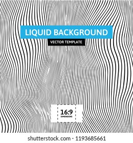 Fluid shaped stripped background. Liquid outline composition. Creating optical illusion .Simple yet beautiful artistic background. Perfect for posters, banners even covers.