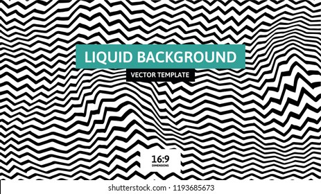 Fluid shaped stripped background. Liquid outline composition. Creating optical illusion .Simple yet beautiful artistic background. Perfect for posters, banners even covers.