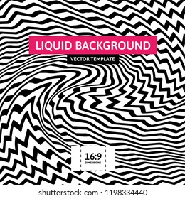 Fluid shaped stripped background. Liquid outline composition. Creating optical illusion .Simple yet beautiful artistic background. Perfect for posters, banners even covers.