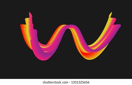 Fluid shapes 3D background. Eps10 vector
