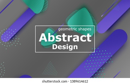 Fluid shapes. 3D background. Modern design. Liquid background. Vector illustration.