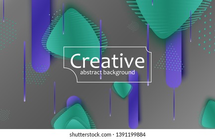Fluid shapes. 3D background. Modern design. Liquid background. Vector illustration.