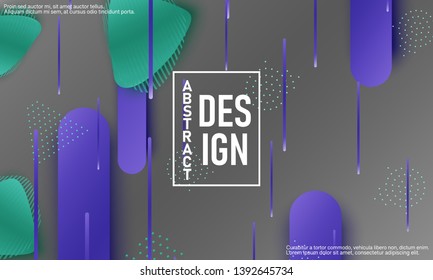 Fluid shapes. 3D background. Modern design. Liquid background. Vector illustration.