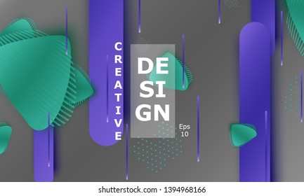 Fluid shapes. 3D background. Modern design. Liquid background. Vector illustration.